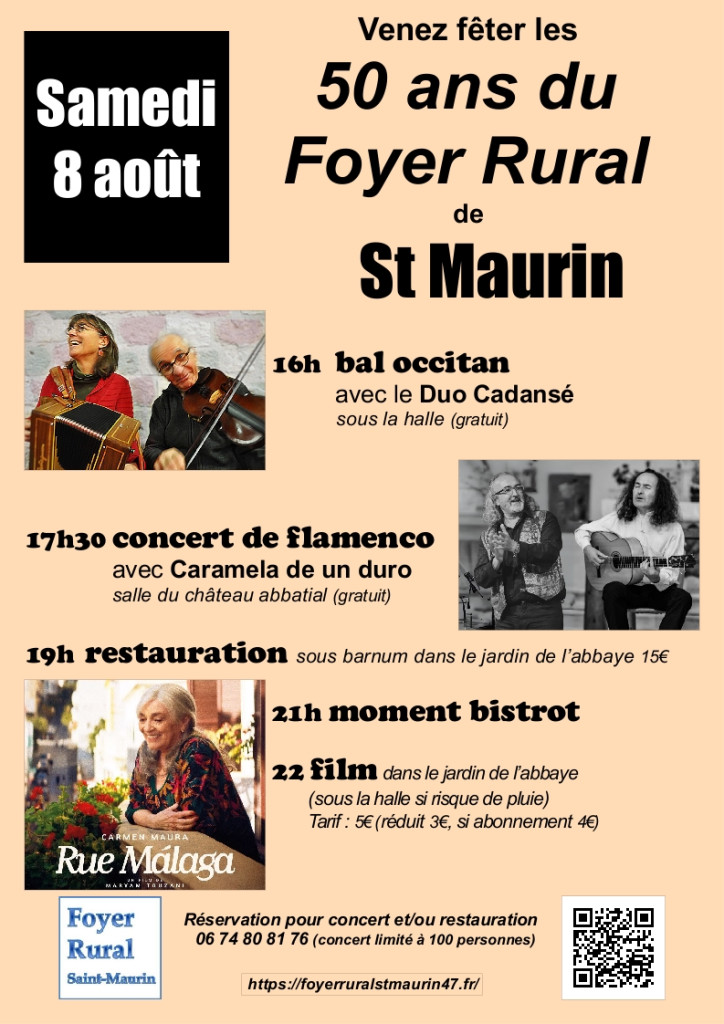 Le 08 août : 50 ans du foyer rural